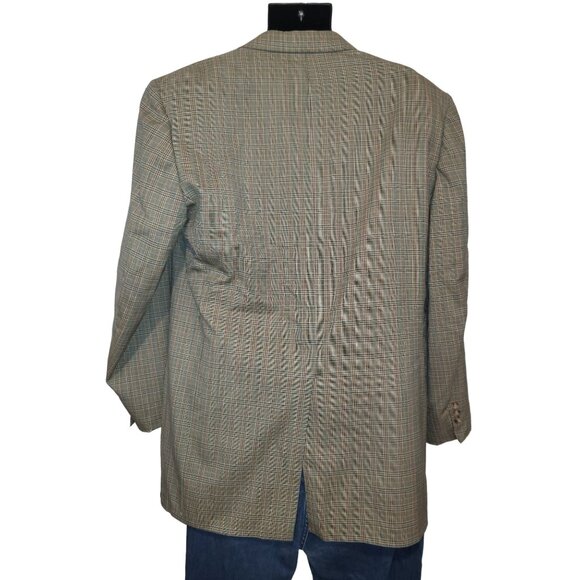 Brooks Brothers Blazer Men Sz 44 L Plaid Office Formal Designer Italy Workwear‎ - Picture 3 of 11